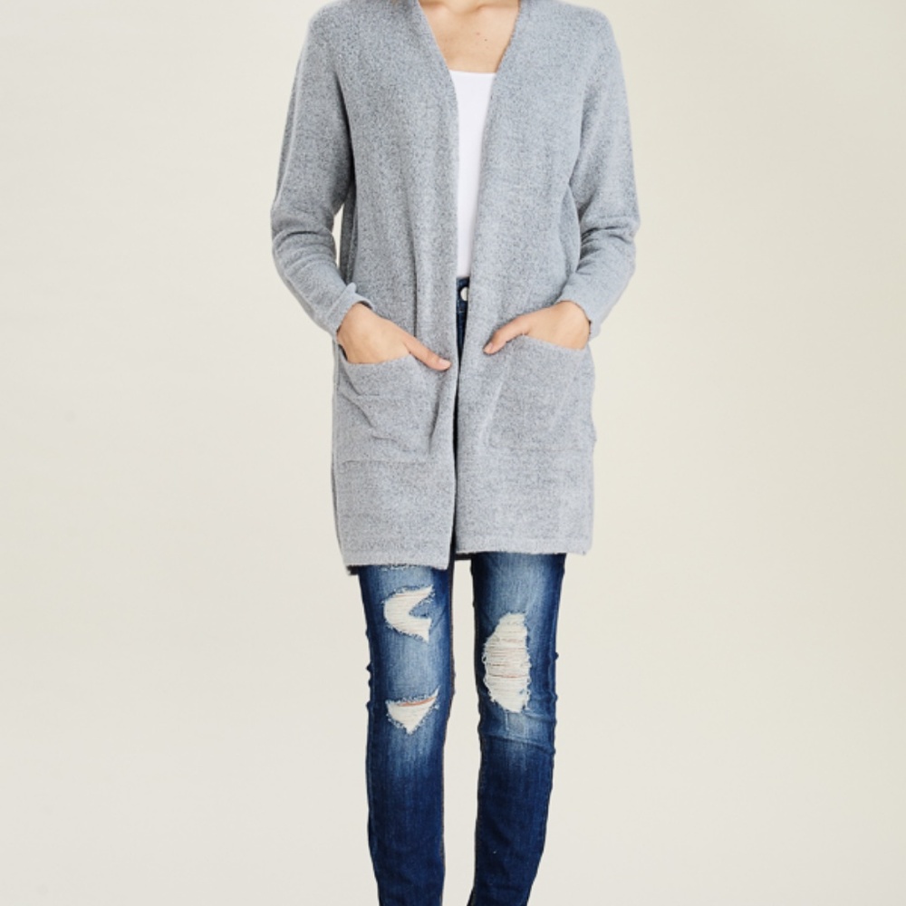 Light Gray cardigan - Picture 3 of 4